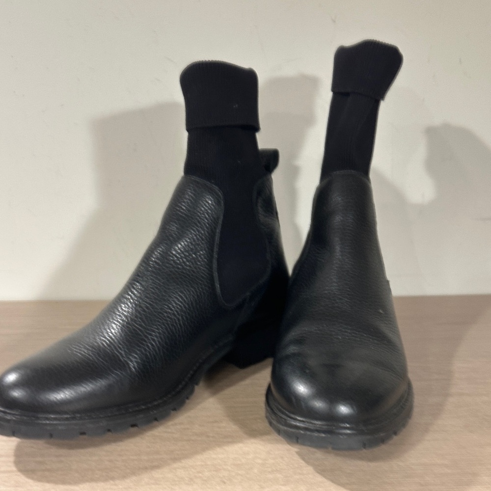 Black Leather Ankle Boots